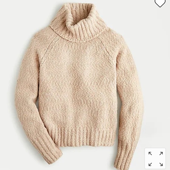 J. Crew Sweaters - Tan/beige Chunky alpaca turtleneck sweater